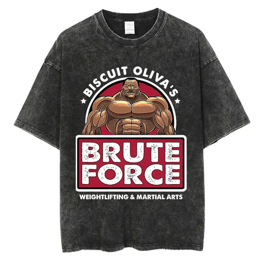 Baki Hanma Biscuit Oliva T-Shirt